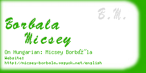 borbala micsey business card